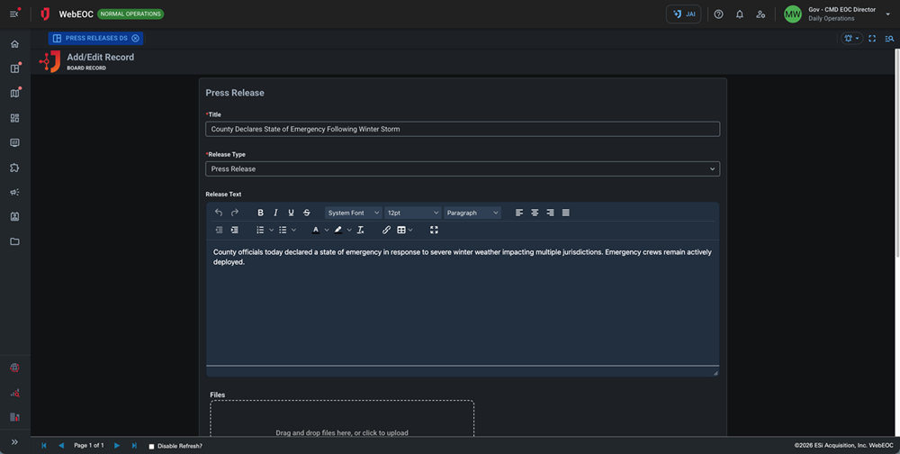 Press Releases DS - Dark Mode Input
